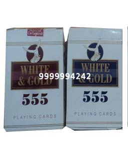 White & Gold Cheating Playing Cards